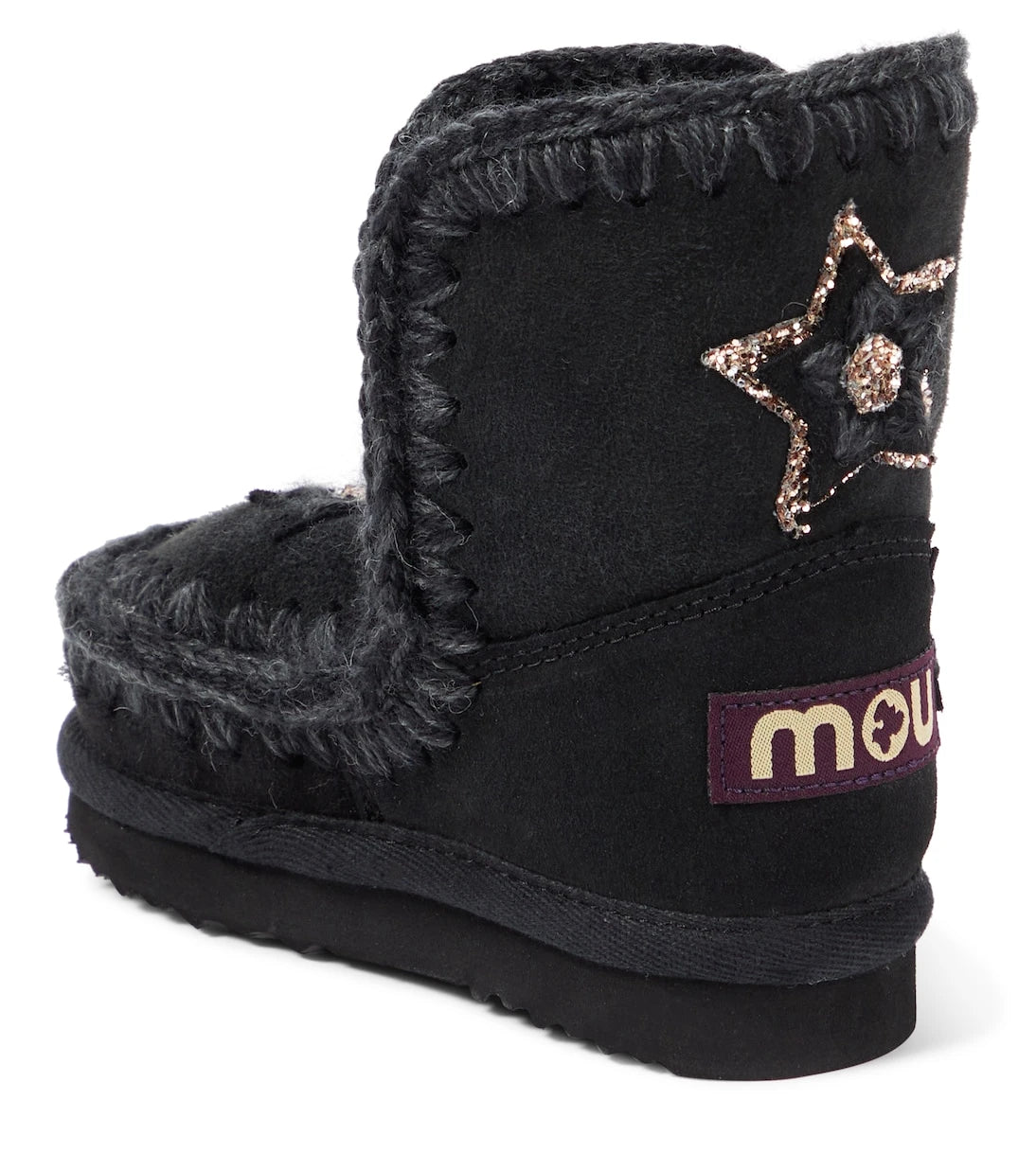 Mou Kids - أحذية سويدي مزينة برقبة عالية