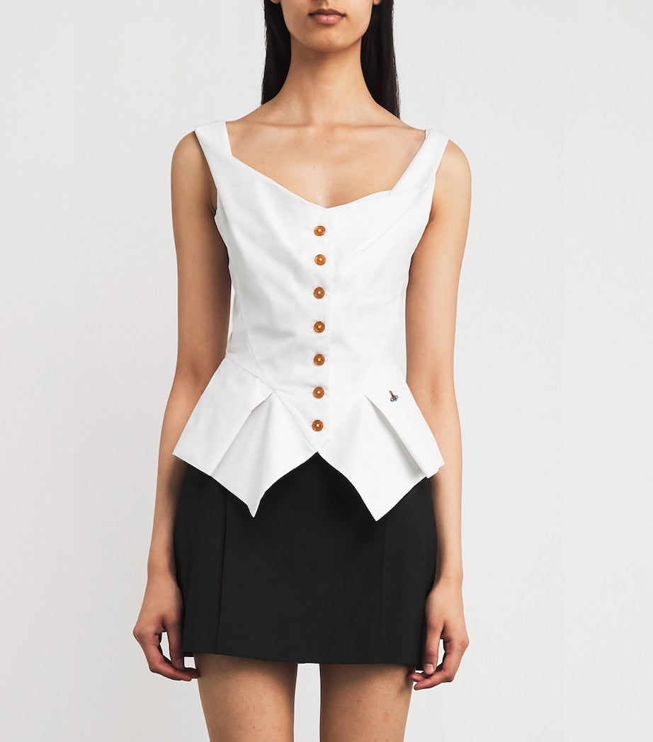 Vivienne Westwood White Monday Corset Top