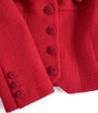 Valentino Red Virgin Wool-Blend Bow Blazer