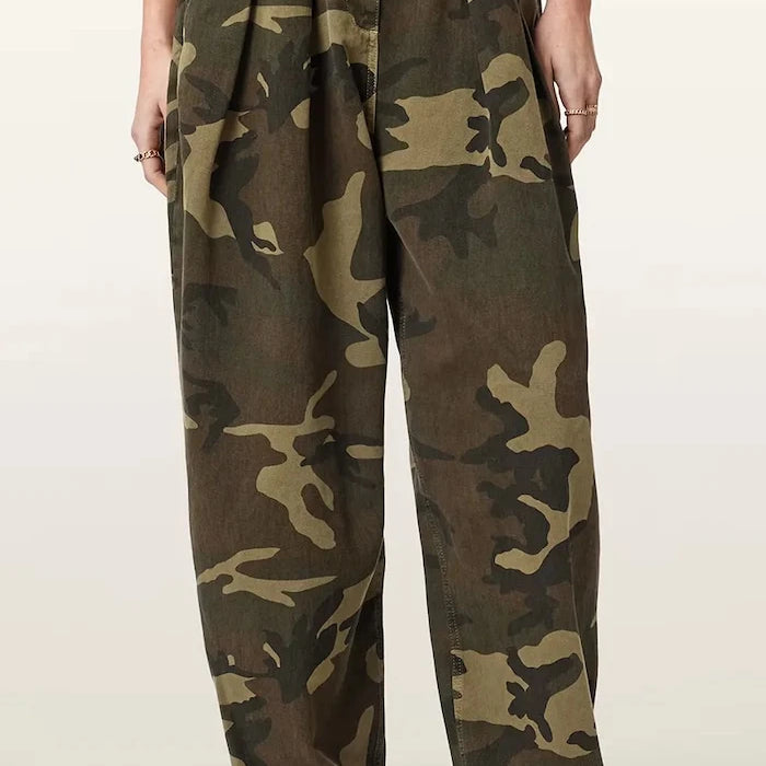 AllSaints pamuklu baggy kadın pantolonu BECCA