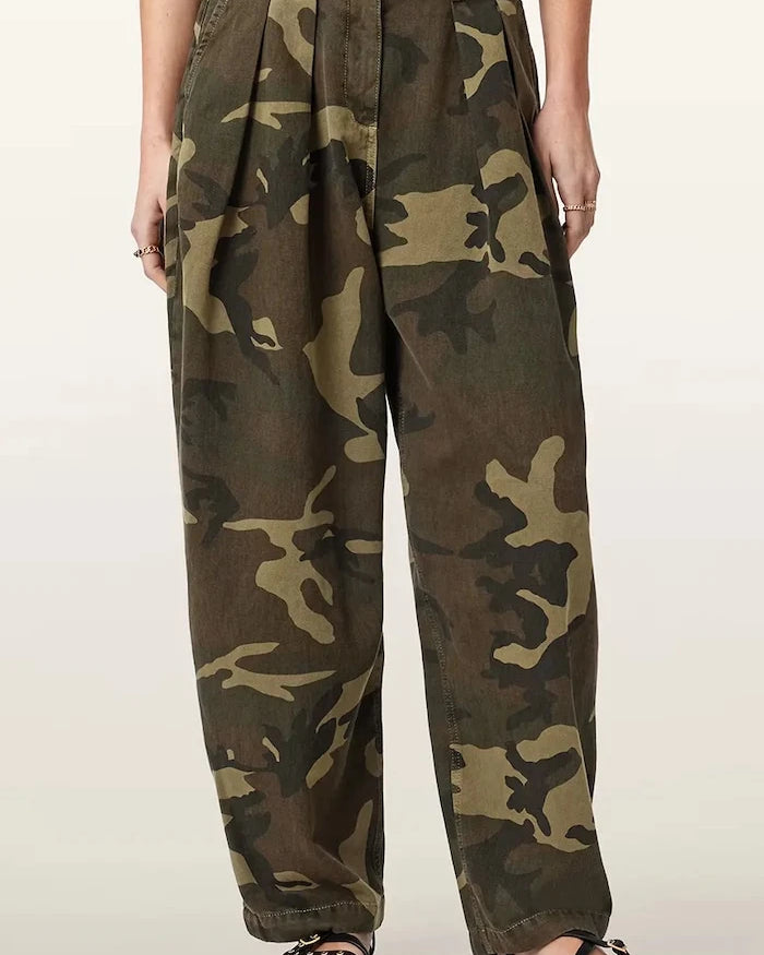 AllSaints pamuklu baggy kadın pantolonu BECCA