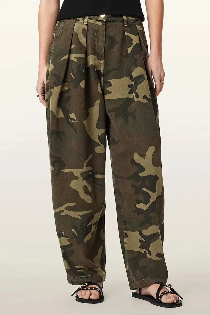 AllSaints pamuklu baggy kadın pantolonu BECCA