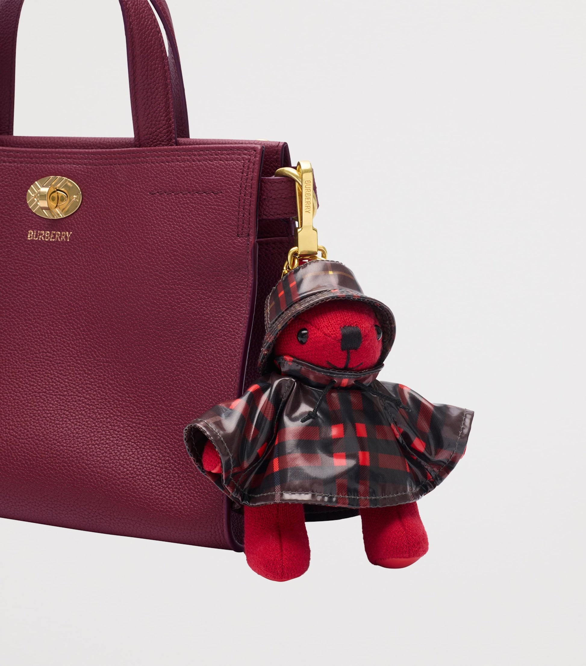 Red Wool-Cashmere Thomas Bear Keyring