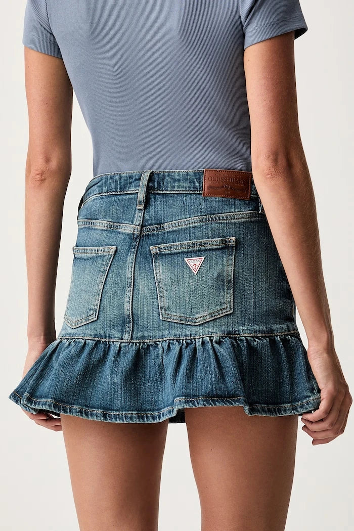Guess Jeans denim kloş etek