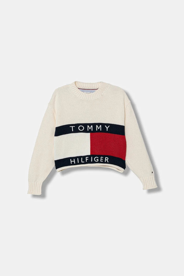 Детски памучен пуловер Tommy Hilfiger