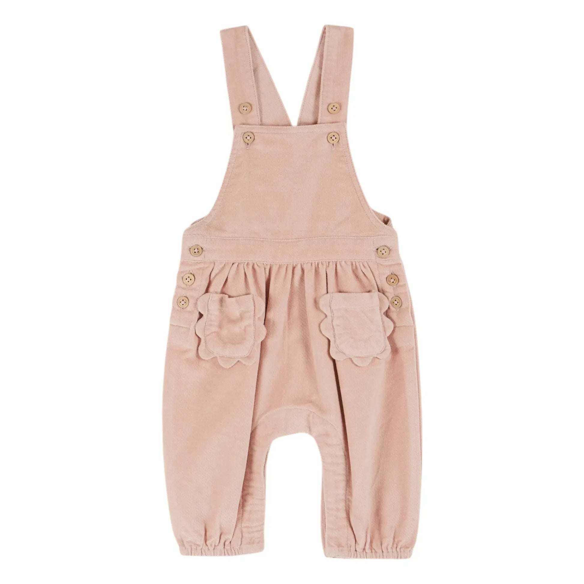 Emile et Ida - Velvet overalls | Pale Pink