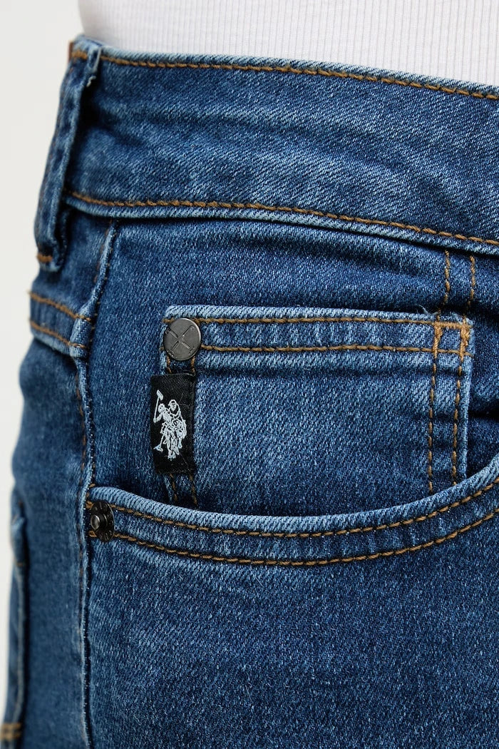 U.S. Polo Assn. kadın düz jean USPA LONG LEG STRAIGHT FIT