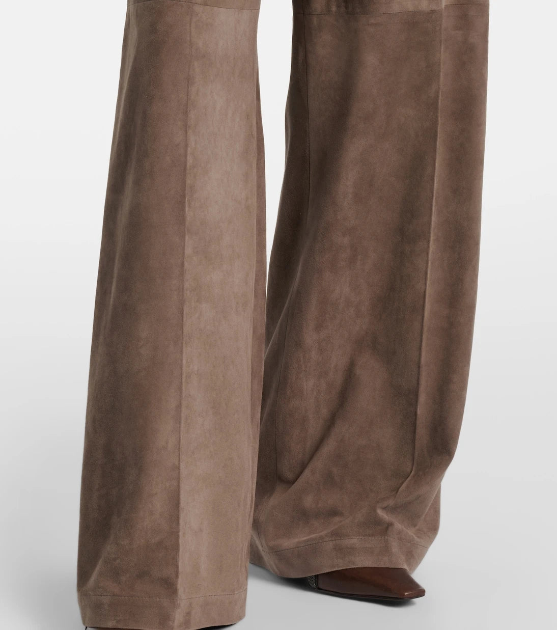Brunello Cucinelli - Suede wide-leg pants