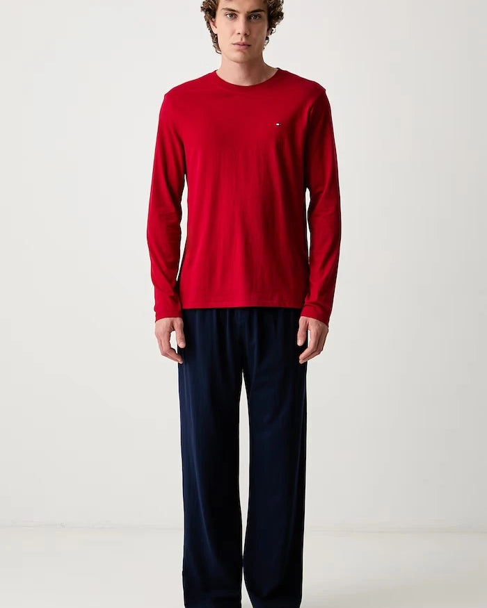 Tommy Hilfiger erkek pamuklu iki parçalı pijama