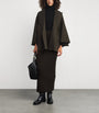 Green Camel-Wool Belted Coat