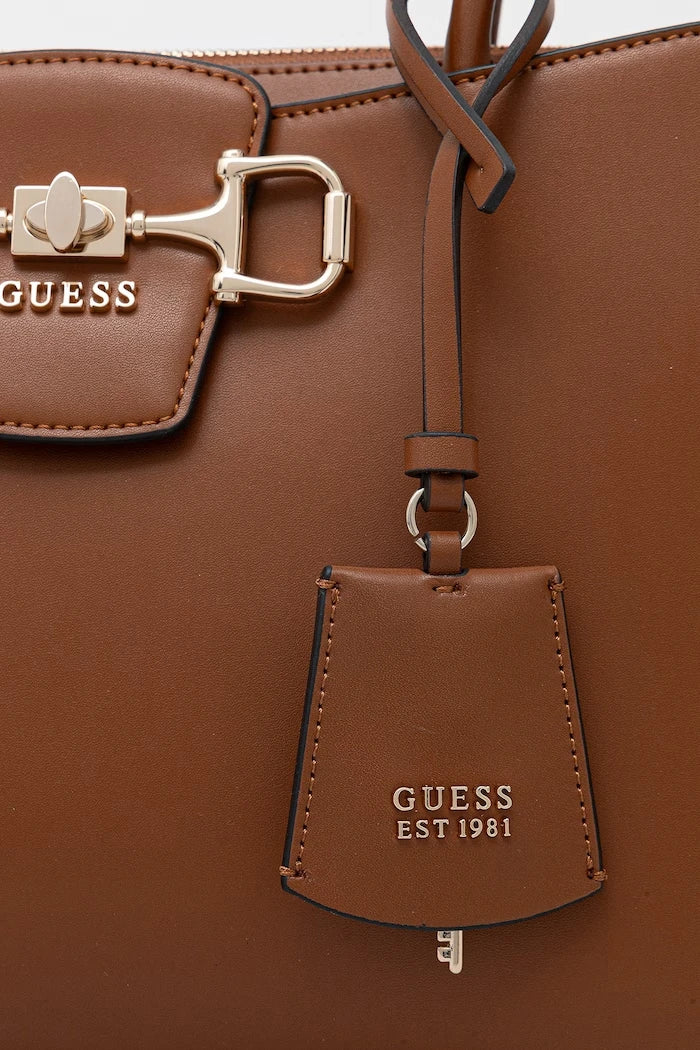 Guess чанта tote дамска от имитация на кожа JANIE