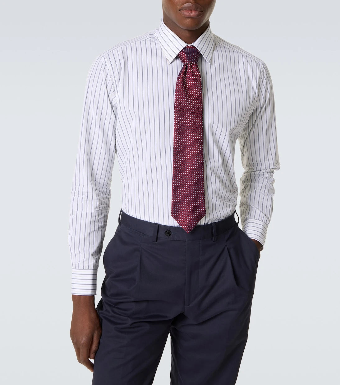 Charvet - Striped cotton poplin shirt