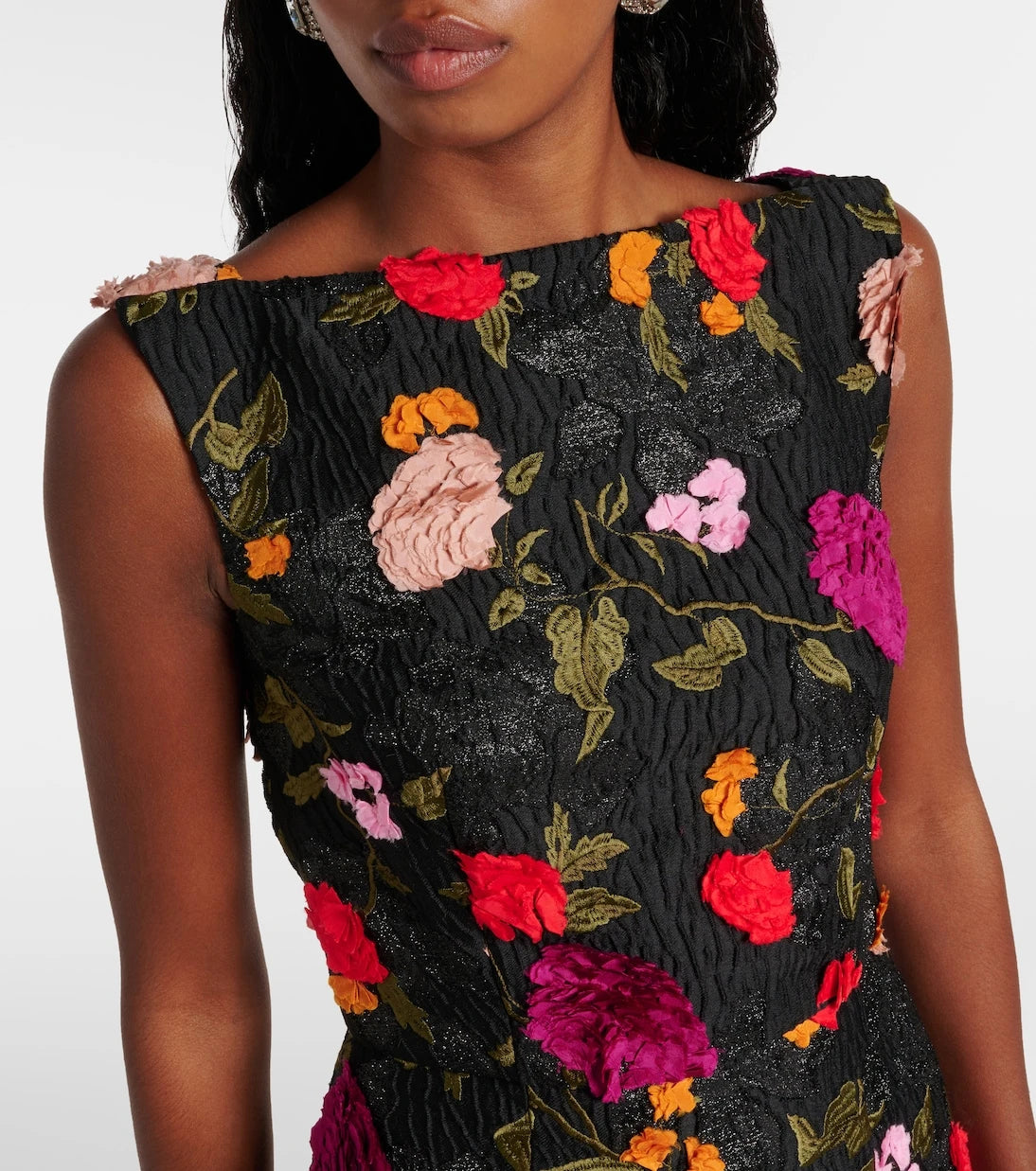 Erdem - Embroidered jacquard gown