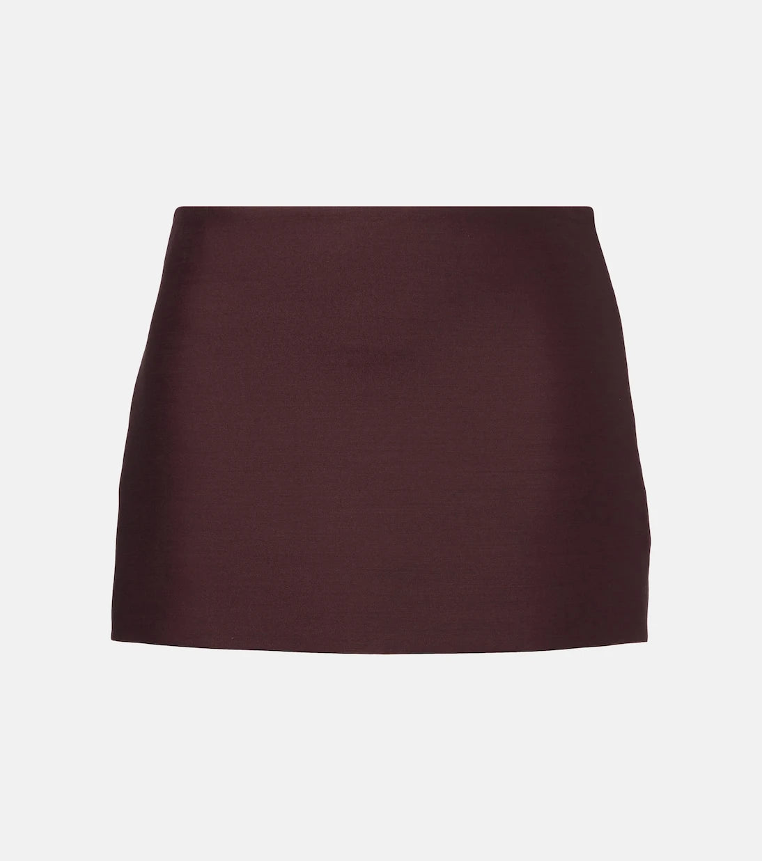Khaite - Jett wool and silk miniskirt
