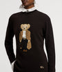 Ralph Lauren Collection Brown Cashmere Fall Polo Bear Sweater