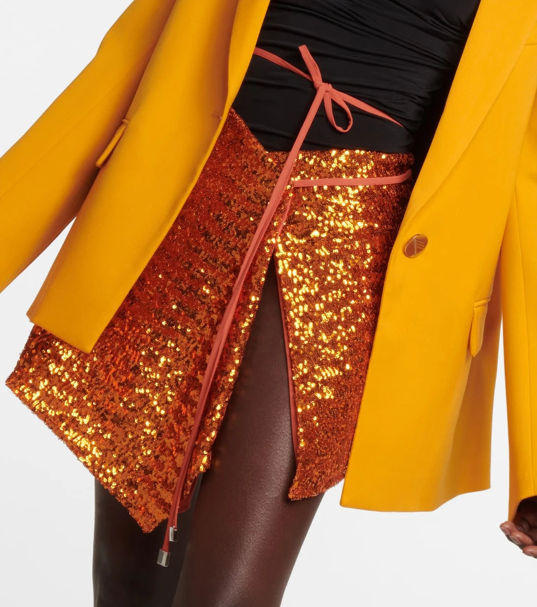 The Attico - Wrap-around waist miniskirt