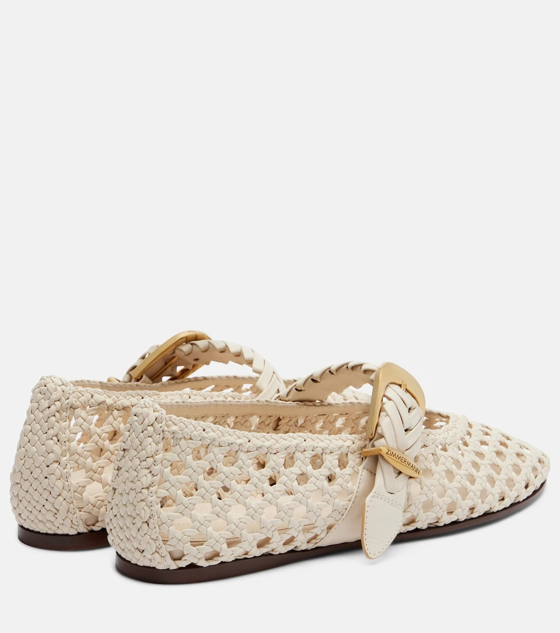 Zimmermann - Alchemy braided leather Mary Jane flats