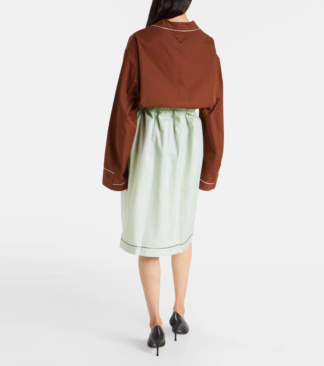 Prada - Cotton midi skirt