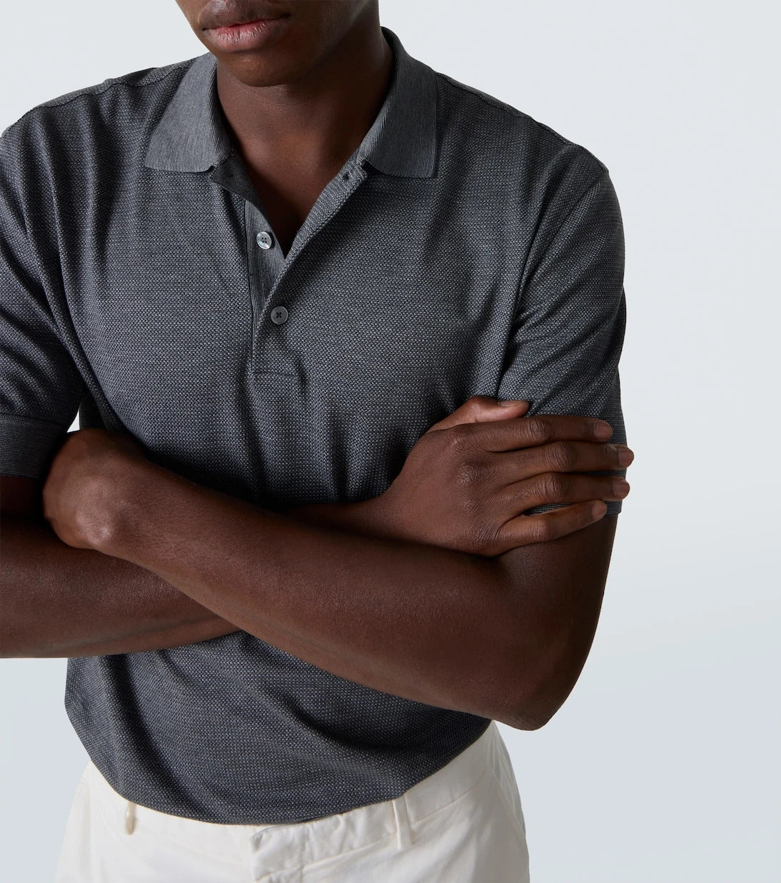 Zegna - Cotton and silk piqué polo shirt