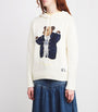 Ivory Cotton-Linen Polo Bear Hoodie