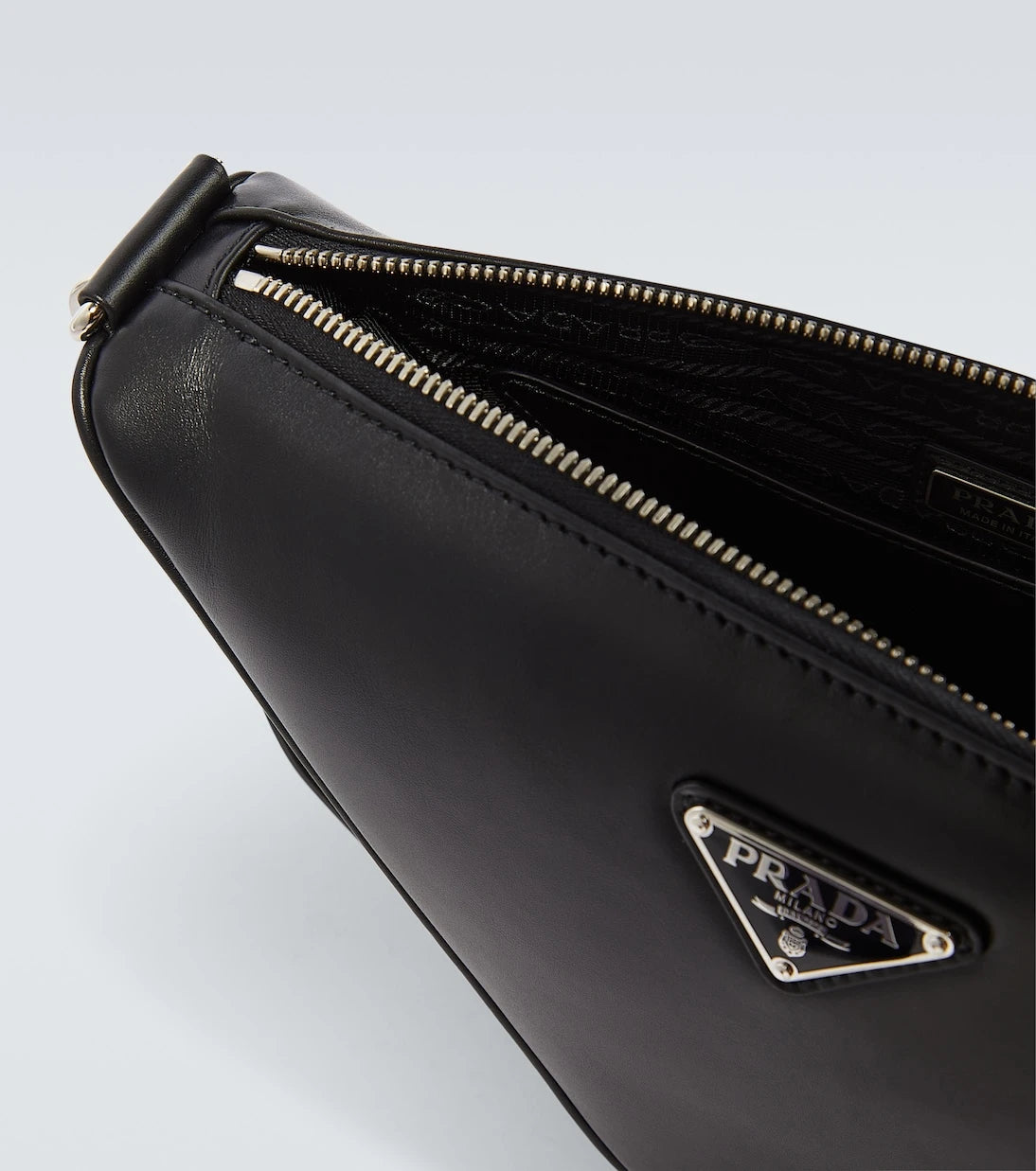Prada - Triangle leather shoulder bag