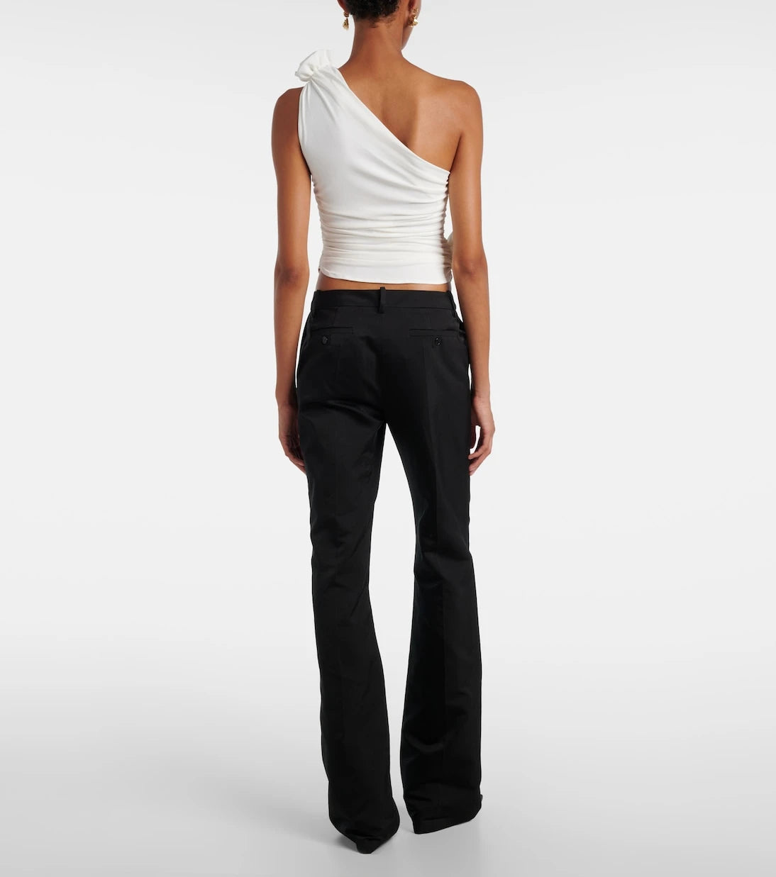 Magda Butrym - Floral appliquéd one-shoulder top