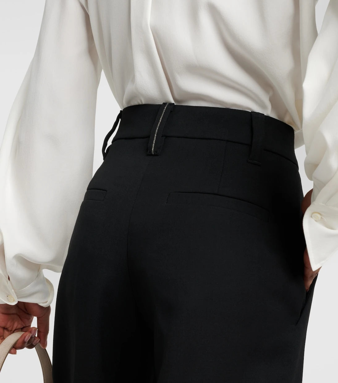 Brunello Cucinelli - High-rise gabardine wide-leg pants