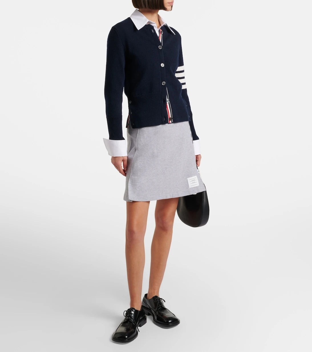 Thom Browne - 4-Bar cotton miniskirt