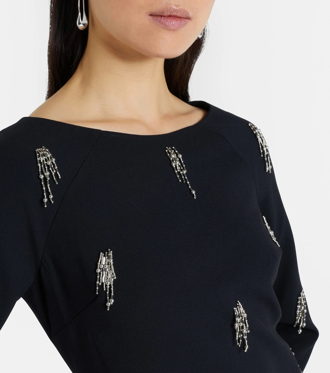Simkhai - Coretta embellished crêpe midi dress
