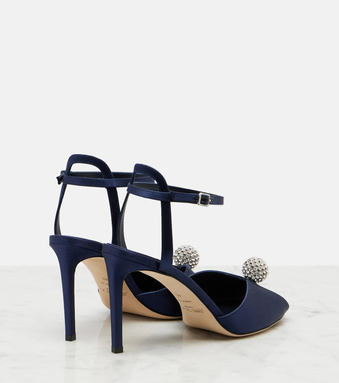 Jimmy Choo - Sacora embellished satin sandals