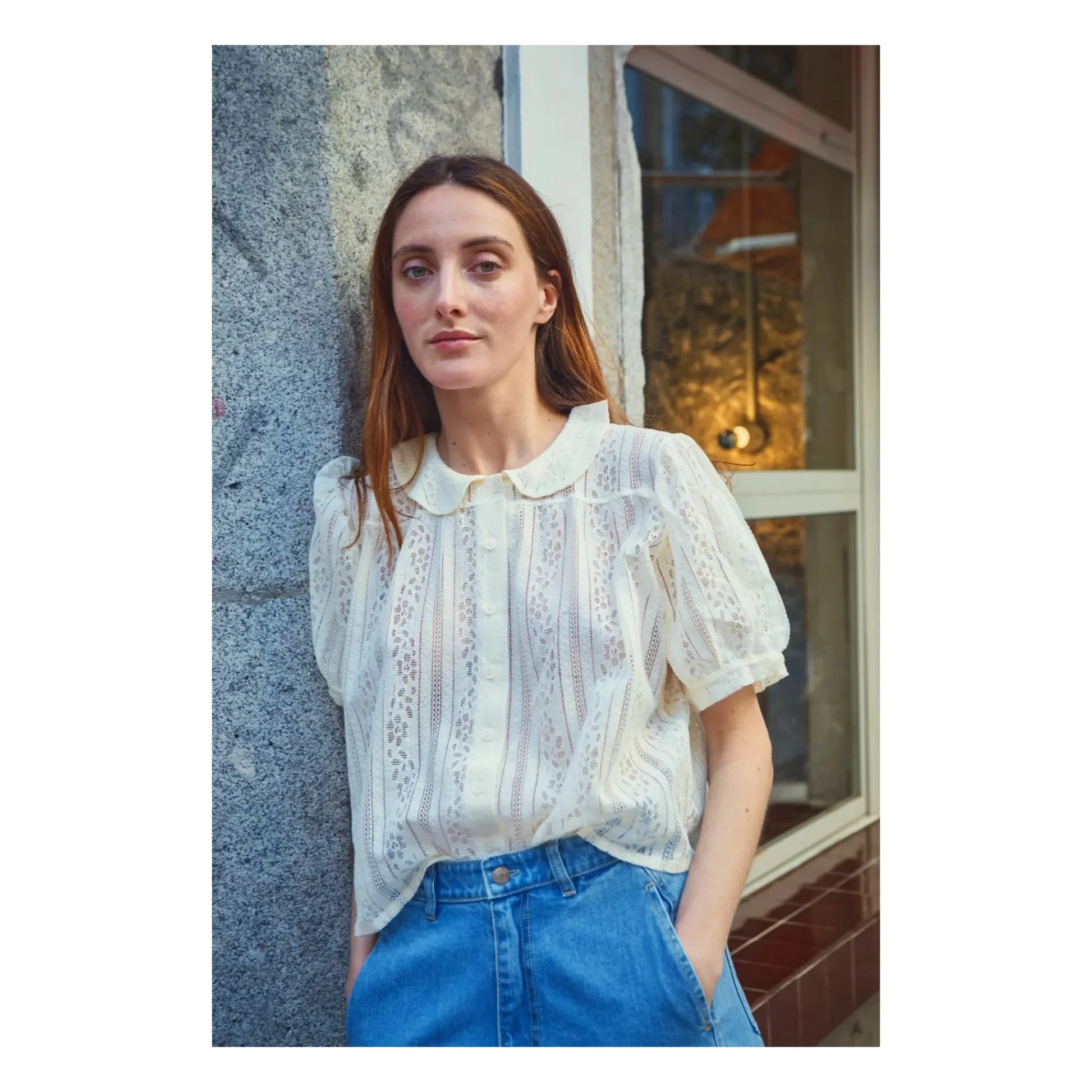 Poudre Organic - Ambre Dentelle blouse | Ecru