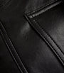 AGOLDE Black Leather-Blend Ren Jeans