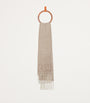 LOEWE Beige Alpaca-Blend Logo Scarf