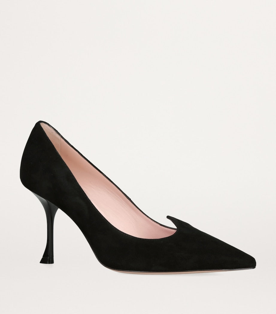 Roger Vivier Black Suede I Love Vivier Pumps 85