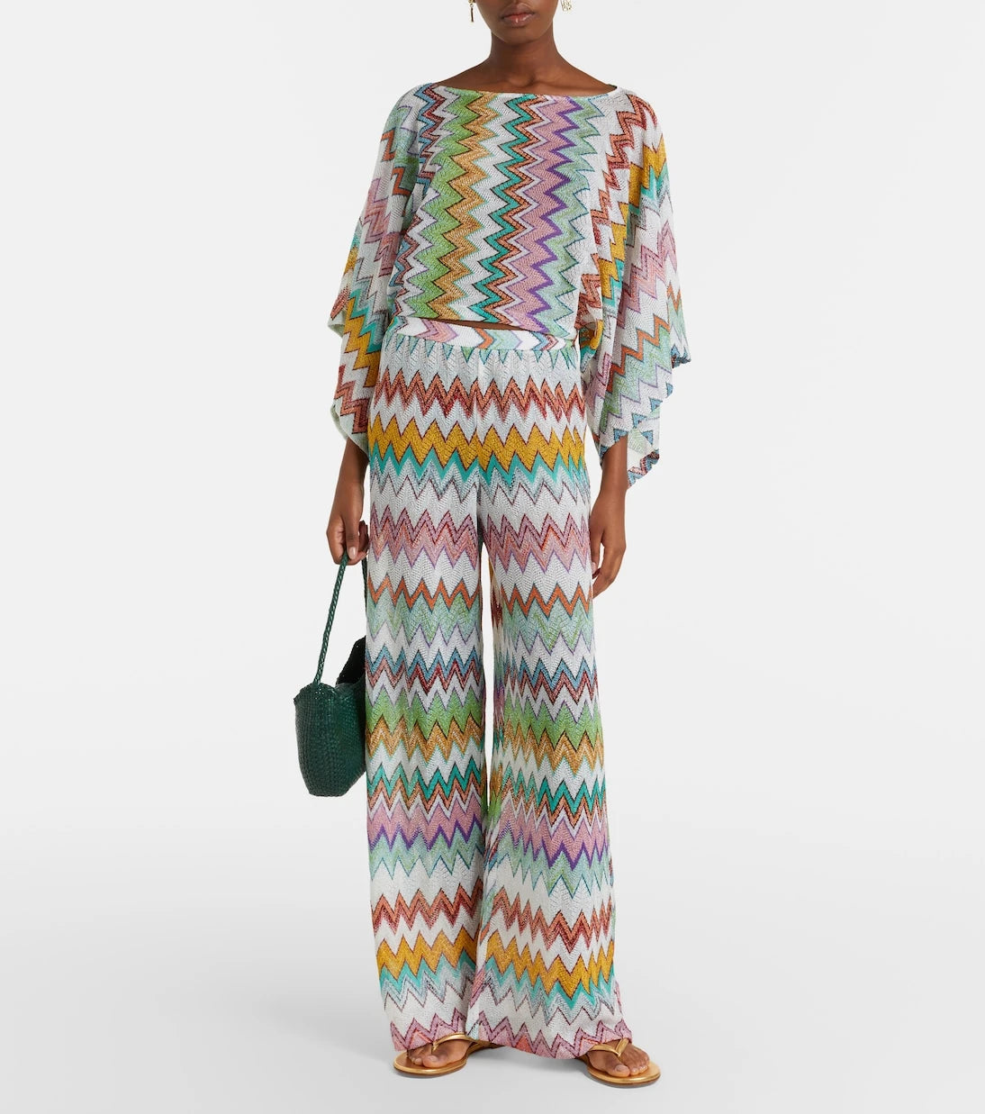 Missoni - توب محبوك بنقشة الزجزاج