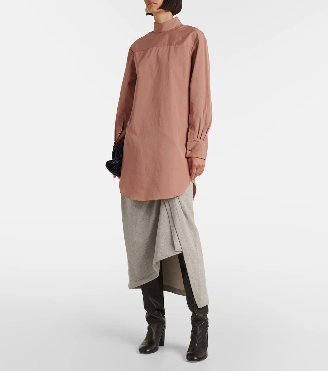 Dries Van Noten - High-neck cotton blouse