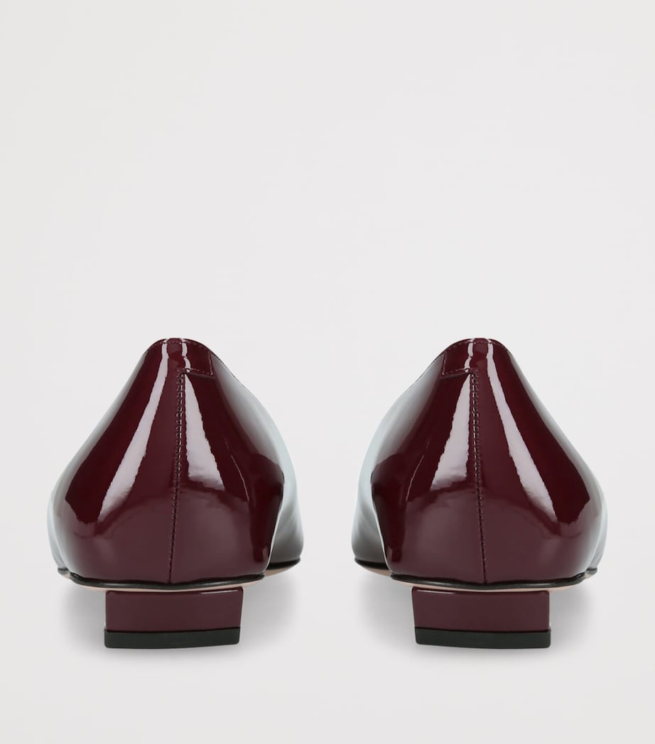 Roger Vivier Patent Leather Belle Vivier Trompette Ballet Flats