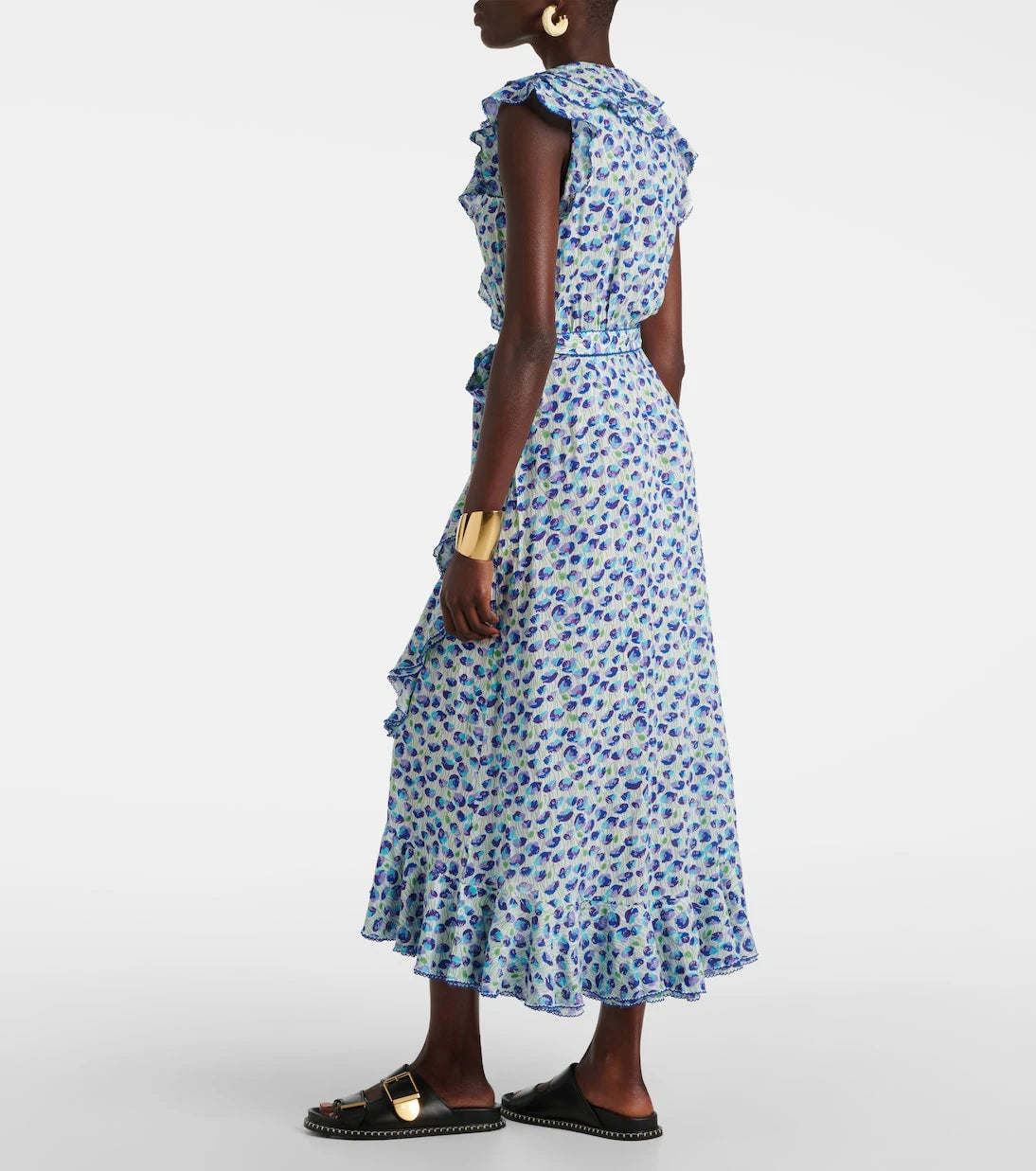 Poupette St Barth - Triny printed ruffled midi dress