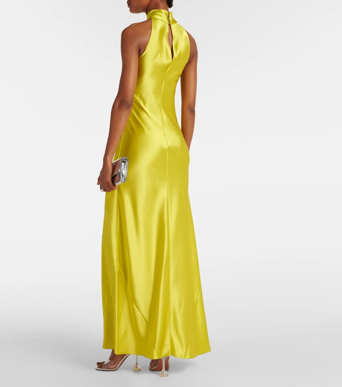 Galvan - Portico halterneck satin gown