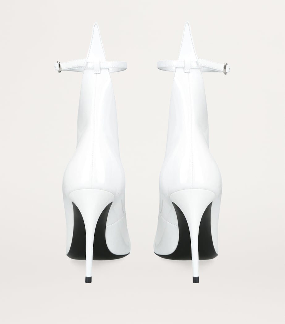 Alaïa White Patent Leather Decollete Pumps 90