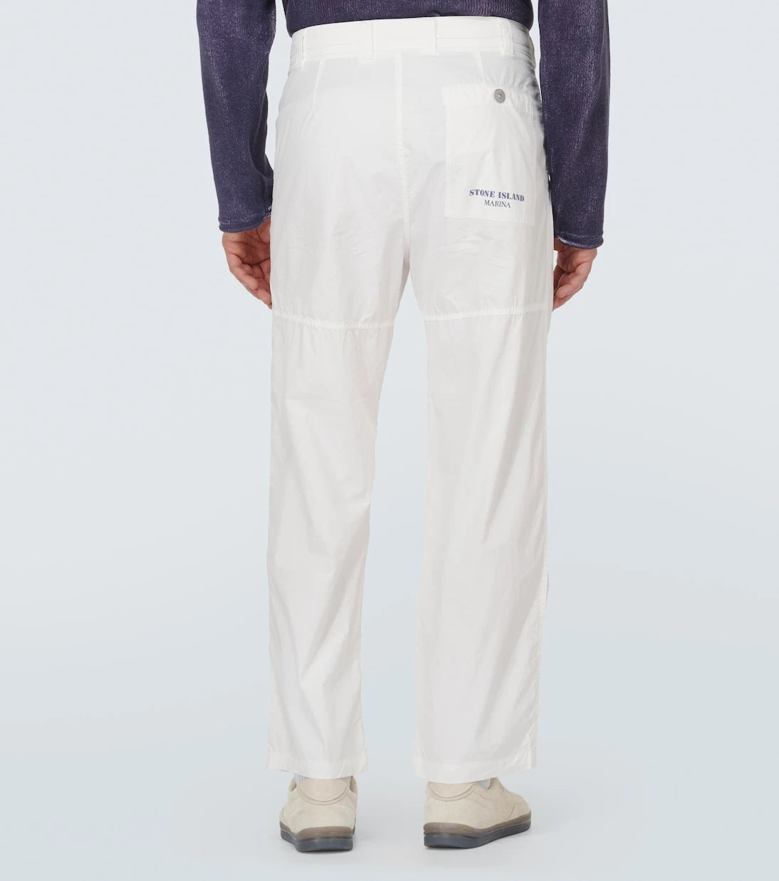 Stone Island - بنطال قطني مستقيم مارينا