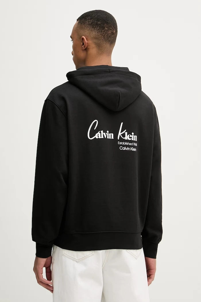 Calvin Klein Jeans Erkek Kapüşonlu Pamuklu Sweatshirt