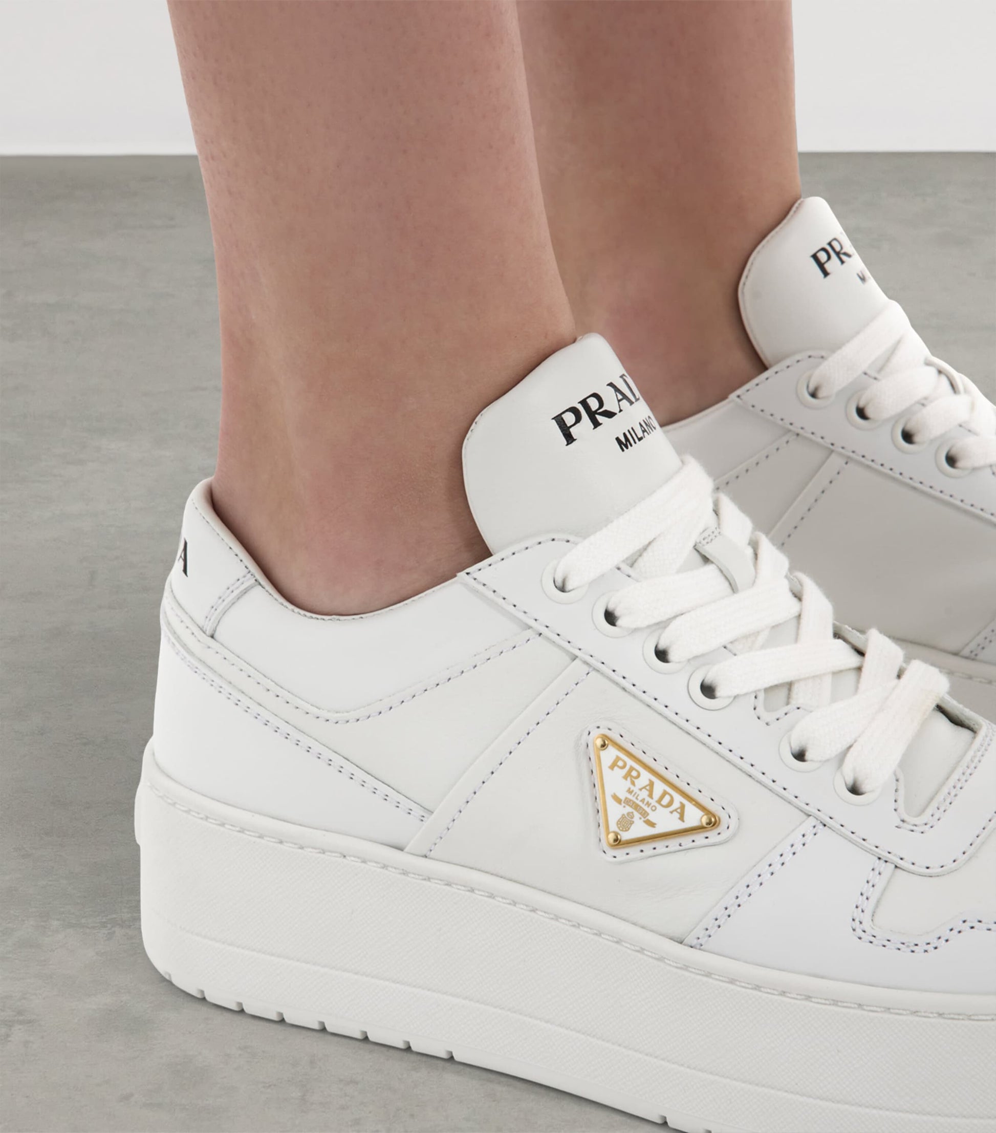 White Leather Downtown Sneakers
