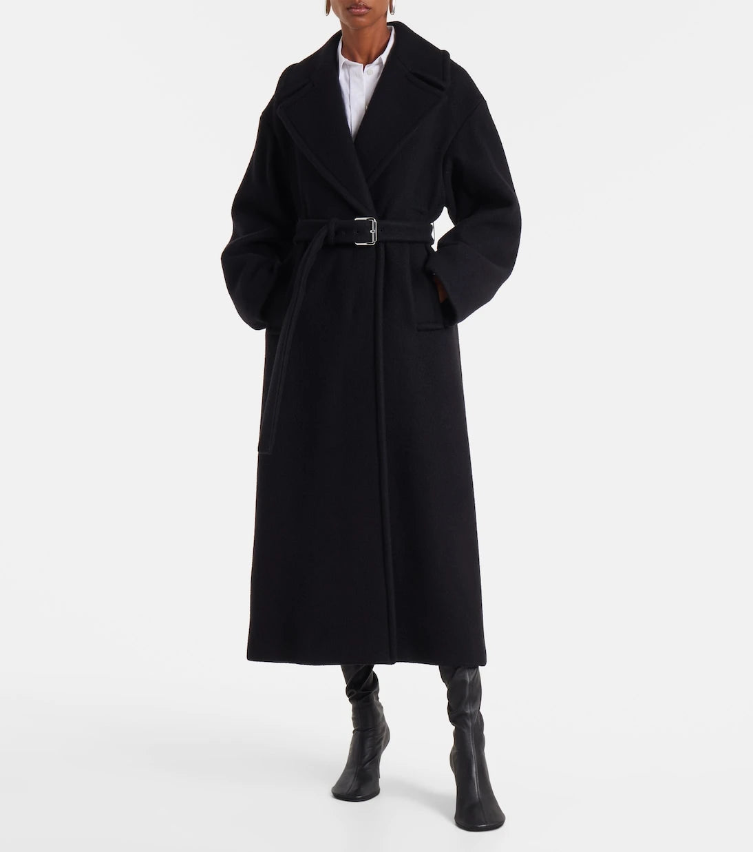 Sportmax - Zebra virgin wool wrap coat