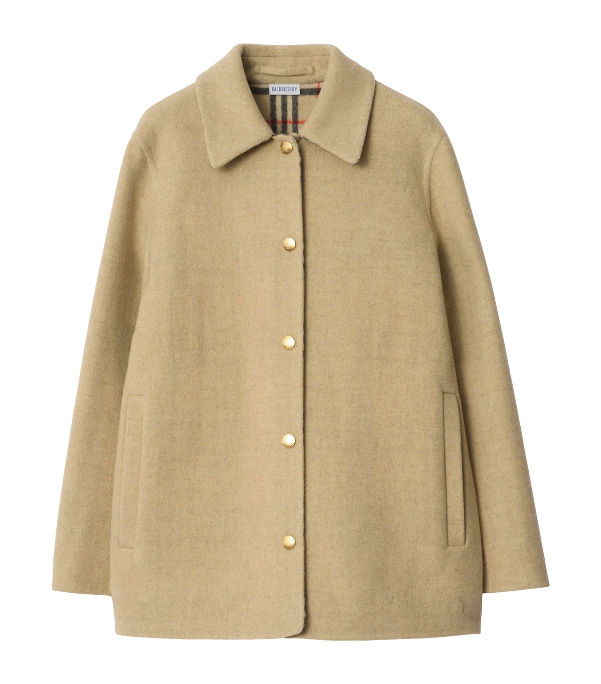 Burberry Beige Wool Double-Faced Overshirt