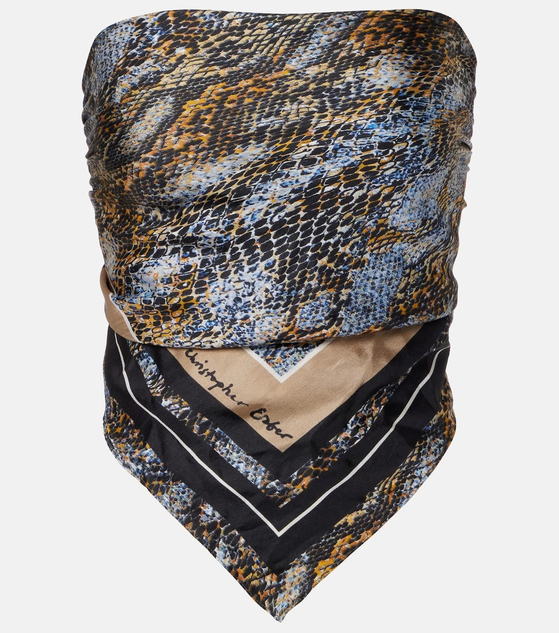 Christopher Esber - Snake-print silk scarf