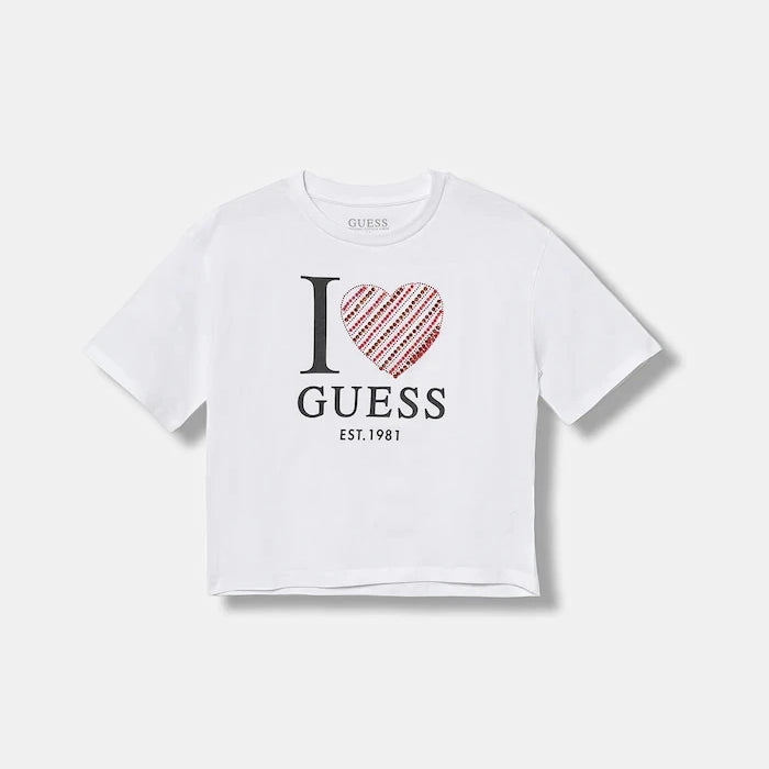 Детска памучна тениска Guess