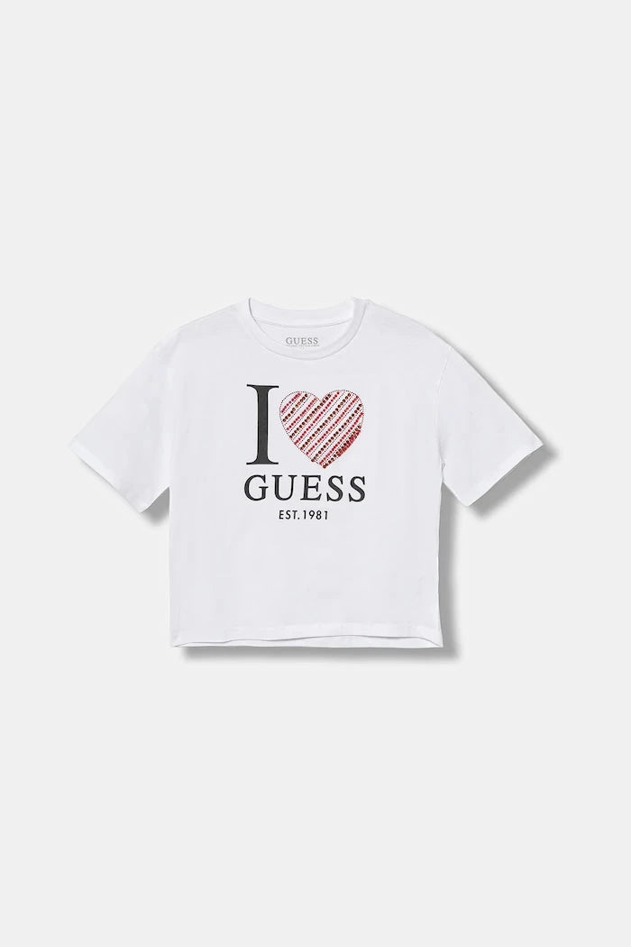 Детска памучна тениска Guess