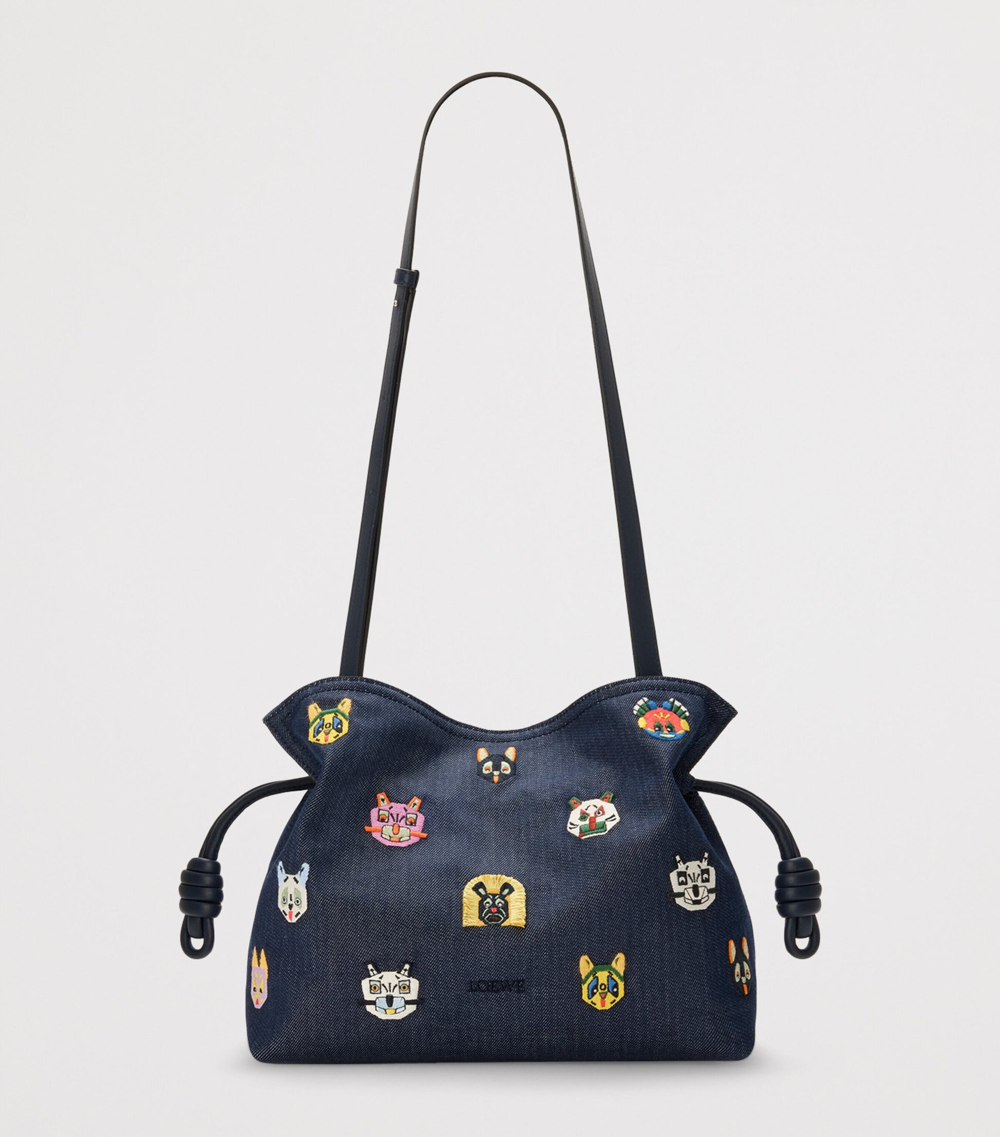 LOEWE x Louis Wain Medium Denim Flamenco Purse