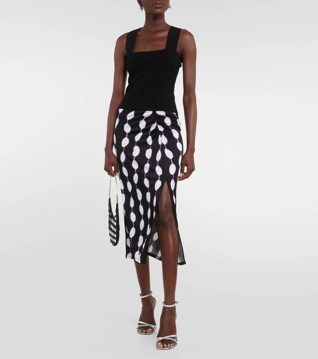 Diane von Furstenberg - Garcel printed jersey midi skirt